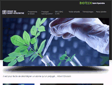 Tablet Screenshot of biotech.cegepsth.qc.ca